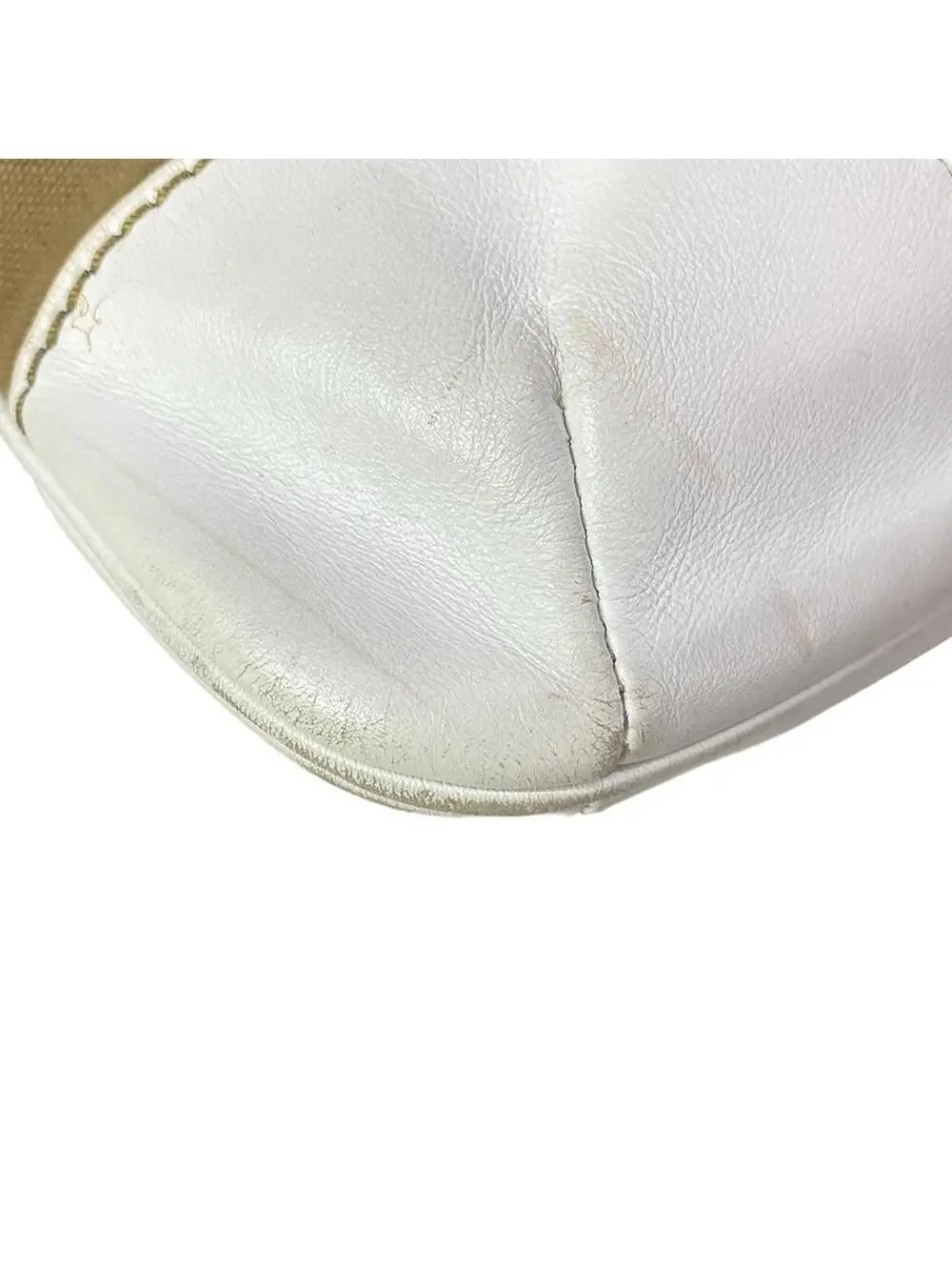 Chanel Khaki Cream Canvas Leather #304192C10B